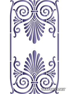 Grekiska mönster 17a - schablon för dekoration