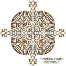 Grekiska Medallion 25 - schablon för dekoration
