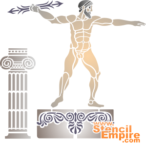 Zeus - schablon för dekoration