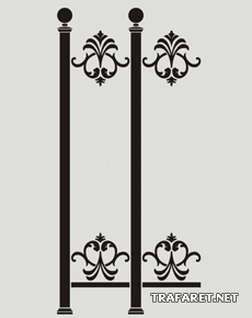 Stillfullt staket 1 - schablon för dekoration