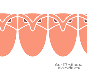 Dyster ugglor moderna - schablon för dekoration