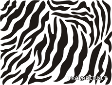 Zebra hud. Set om  4 st. (Grossist av djur bilder schabloner)