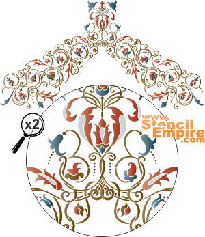 Stor Kreml båge - schablon för dekoration