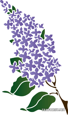 Lilac gren - schablon för dekoration