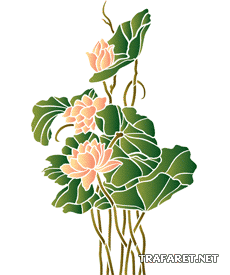 Stora lilja - schablon för dekoration