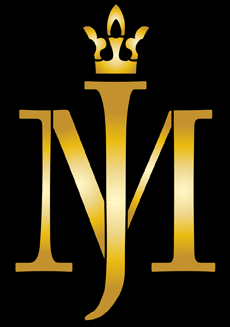 Monogram MJ - schablon för dekoration
