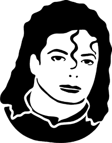 Michael Jackson 2 - schablon för dekoration