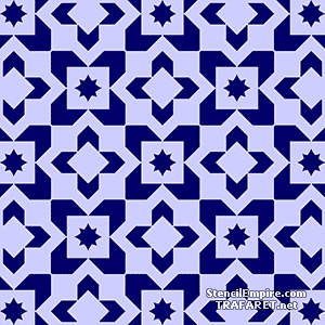 Marockanskt mosaik 06 (Schabloner för tapetmålning)