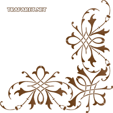 Lacy vinkel 48 - schablon för dekoration