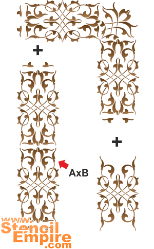 Lace som 49 - schablon för dekoration