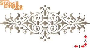 Medeltida monogram 55 - schablon för dekoration