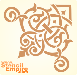 Nepalesiska vinkel 3 - schablon för dekoration