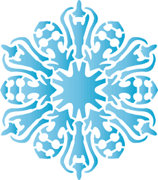 Snowflake XVII - schablon för dekoration