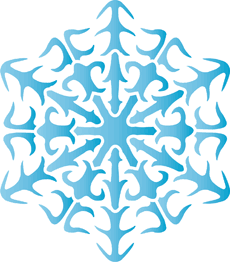 Snowflake XIX - schablon för dekoration