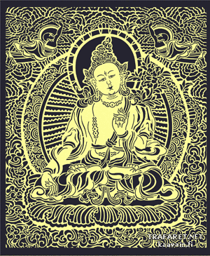 Stor Buddha - schablon för dekoration