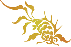 Kinesiska Fisk - schablon för dekoration