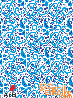Persiska tapeter 1 - schablon för dekoration