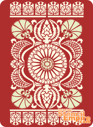 Ottoman matta 2 - schablon för dekoration