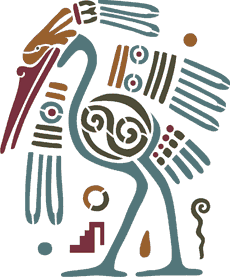 Inca trana - schablon för dekoration