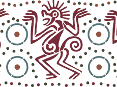 Bård Inca - schablon för dekoration