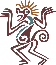 Dans apa - schablon för dekoration