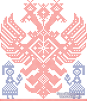Ryska mönster 010 - schablon för dekoration