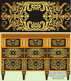 Kinesisk panel 42 - schablon för dekoration