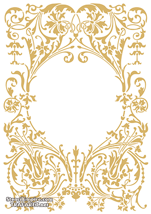 Dekorativ ram Renaissance - schablon för dekoration