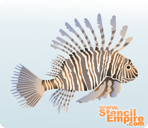 Lionfish - schablon för dekoration