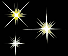 Stjärnor - schablon för dekoration