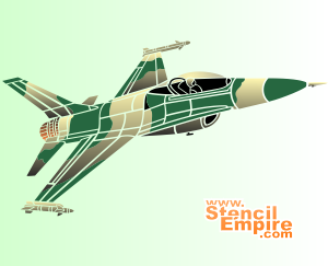 F-16 - schablon för dekoration