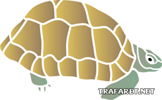 Sköldpadda 01 - schablon för dekoration