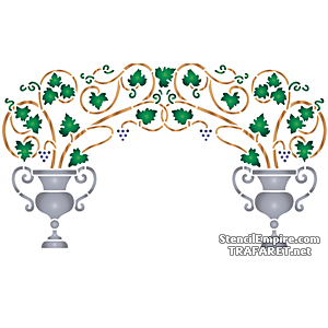 Arkad slingrande murgröna - schablon för dekoration