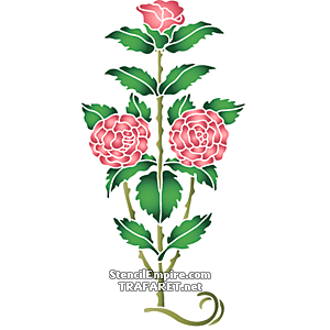 Rosebush 1 - schablon för dekoration