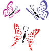 Schabloner med fjärilar