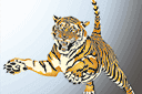 Tiger i ett hopp - ritmallar schabloner djur