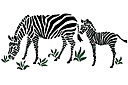 Zebras - ritmallar schabloner djur