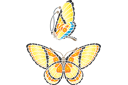 Fjäril och profil - schabloner med fjärilar