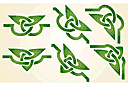Ställ trefoils - schabloner i keltisk stil
