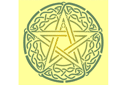 Keltiskt pentagram 94 - schabloner i keltisk stil