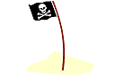 Jolly Roger - pirater väggdekor schabloner i barnrum