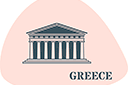 Grekland - sevärdheter från världen - schabloner på världsberömda arkitekturteman