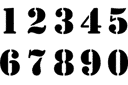 Stencil siffror - textschabloner