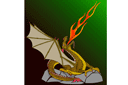 Ognedyschaschy en drake - väggschabloner med drakar