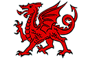 Drake av Wales - väggschabloner med drakar
