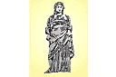 Kvinna staty - schabloner staden efesos