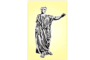 Staty av en man - schabloner staden efesos