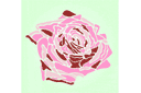Rosa - stenciler olika motiv blommor