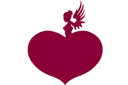 Hjärtans siluett 7 - schablonmålning - siluetter