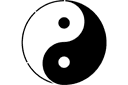 Yin och Yang - schabloner på österländskt tema 